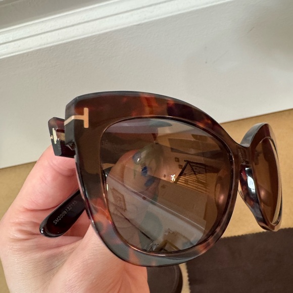 Tom Ford Alistair Polarized Brown Cat Eye Ladies Sunglasses main image 16